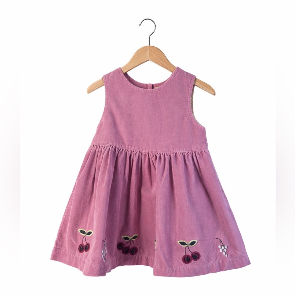 Gap. 2000 (Vintage) Pink Embroidered Kids Dress. Cord. Size 12/18. Great Cond